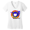 i am not gay, i just like rainbows Women's V-Neck T-Shirt