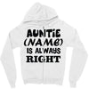 personalised auntie Zipper Hoodie