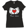 mickey et l'amour en Ladies Fitted T-Shirt