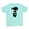 big fish little fish cardboard box   music t shirt Youth Tee