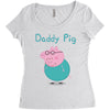 peppa pig  daddy pig Women's Triblend Scoop T-shirt