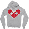 heartboard Zipper Hoodie
