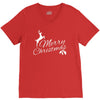 merry christmas flower V-Neck Tee
