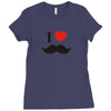 i love mustache Ladies Fitted T-Shirt