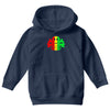 rasta skull and crossbones reggae dub club rave Youth Hoodie