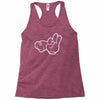 rude hands, ideal gift or birthday present. Racerback Tank