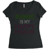 running is my happy hour Women's Triblend Scoop T-shirt