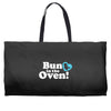 Bun in the Oven with Heart Baby Boy Weekender Totes