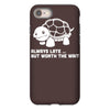 always late worth wait funny turtle iPhone 8