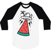 summer alien invasion bright color 3/4 Sleeve Shirt
