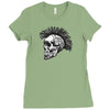 evil skull Ladies Fitted T-Shirt