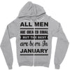 all men are created equal january Zipper Hoodie