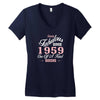 sassy fabulous since 1959 birthday gift Women's V-Neck T-Shirt