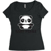 Baby Panda Women's Triblend Scoop T-shirt