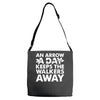 an arrow a day zombie dary Adjustable Strap Totes