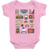 vintage electronic retro technology Baby Bodysuit