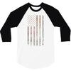 Vintage Usa Flag 3/4 Sleeve Shirt