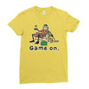 baseball game on short Ladies Fitted T-Shirt