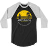 amity island jaws inspired movie shark printed 3/4 Sleeve Shirt