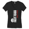 big fan of fast food Women's V-Neck T-Shirt