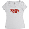 spooky shit Women's Triblend Scoop T-shirt