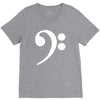 bass cleff funny V-Neck Tee