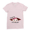 July Peeking Out Baby Girl Ladies Fitted T-Shirt