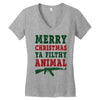 Merry Christmas Ya Filthy Animal Women's V-Neck T-Shirt