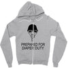 prepared for diaper Zipper Hoodie