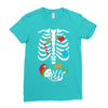 Christmas Skeleton mom and baby maternity Ladies Fitted T-Shirt