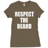 respect the beard Ladies Fitted T-Shirt