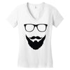 beard and glasses Women's V-Neck T-Shirt