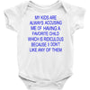 favorite child Baby Bodysuit