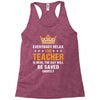 Everybody Relax The Teacher Is Here Racerback Tank