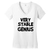 very stable genius Women's V-Neck T-Shirt