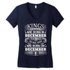 Real Kings Are Born On December 8 Women's V-Neck T-Shirt