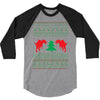 ugly sweater dinosour 3/4 Sleeve Shirt
