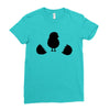 Chicken and Little Chick Ladies Fitted T-Shirt