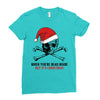 skull christmas Ladies Fitted T-Shirt