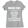 Super March Girl Ladies Fitted T-Shirt