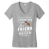 true friend (boxer) Women's V-Neck T-Shirt