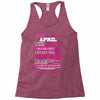 quens are born in april Racerback Tank