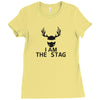 i am the stag stag night hen wedding mens Ladies Fitted T-Shirt