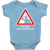 body under construction road sign Baby Onesie