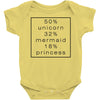 50 % unicorn Baby Bodysuit