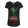 hot grill on grill action Maternity Scoop Neck T-shirt