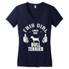 This Girl Loves Her Bull Terrier Women's V-Neck T-Shirt