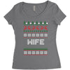 ugly christmas wife Women's Triblend Scoop T-shirt