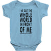 official t shirt red sleeping with sirens whole world lyrics all sizes Baby Onesie