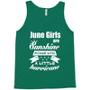 June Girls Are Sunshine Mixed With A Little Hurricane Tank Top